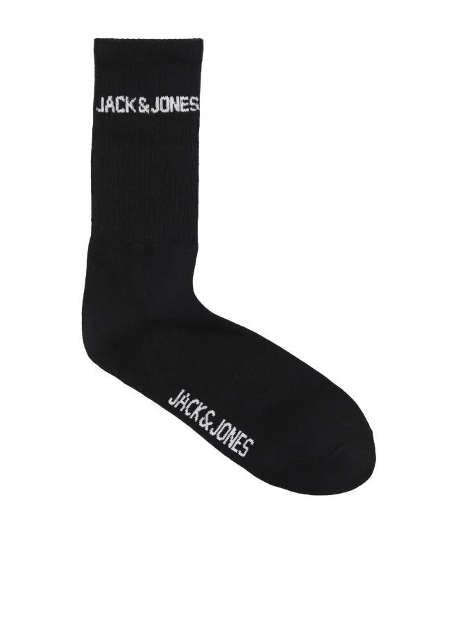 JACK & JONES Black Pack:Black - Black 3 Pack Of Crew Socks for Men | Best Price UAE